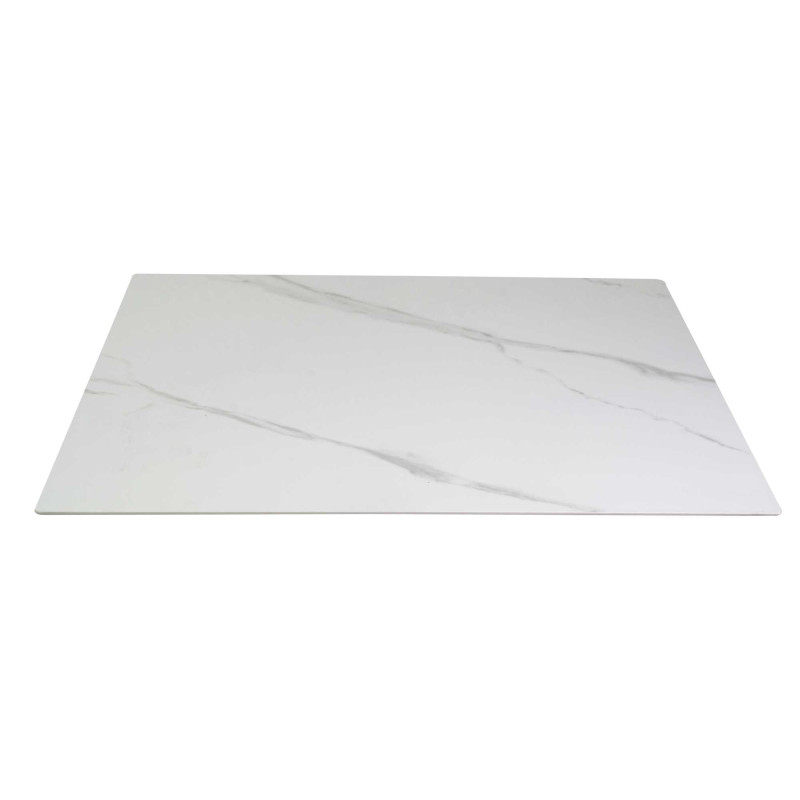 Top tavolo pietra sinterizzata bianco quadro 70x70 cm resistente