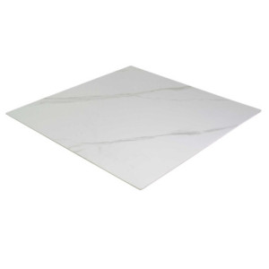 Top tavolo pietra sinterizzata bianco quadro 80x80x0,6 resistente