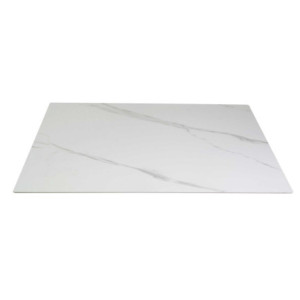Zoom Top tavolo pietra sinterizzata bianco quadro cm 80x80x0,6