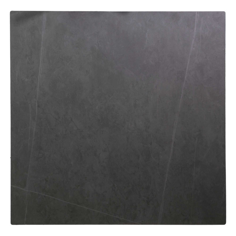 Top tavolo pietra sinterizzata grigio quadro 80x80 cm resistente