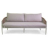 Salotto alluminio Anniston 3 posti bianco corda naturale elegante