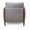 Salotto alluminio Colton effetto legno 3 posti cuscini beige