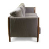 Salotto alluminio Colton effetto legno 3 posti cuscini beige