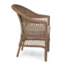 Poltrona alluminio polyrattan Murrieta naturale con cuscino