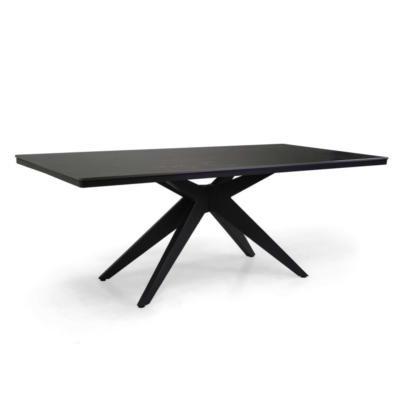 Tavolo alluminio Coronado top pietra antracite 200x100 cm giardino