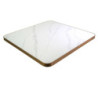 Top tavolo pietra sinterizzata marmo bianco oro 80x80 elegante