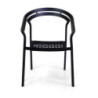 Poltrona alluminio Aledo antracite corda nera 57x58,5xH85 cm