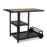 Carrello cucina alluminio Idaho antracite top SPC 100x54x81 cm