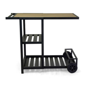 Zoom Carrello alluminio Idaho antracite top SPC naturale cm 100x54h81