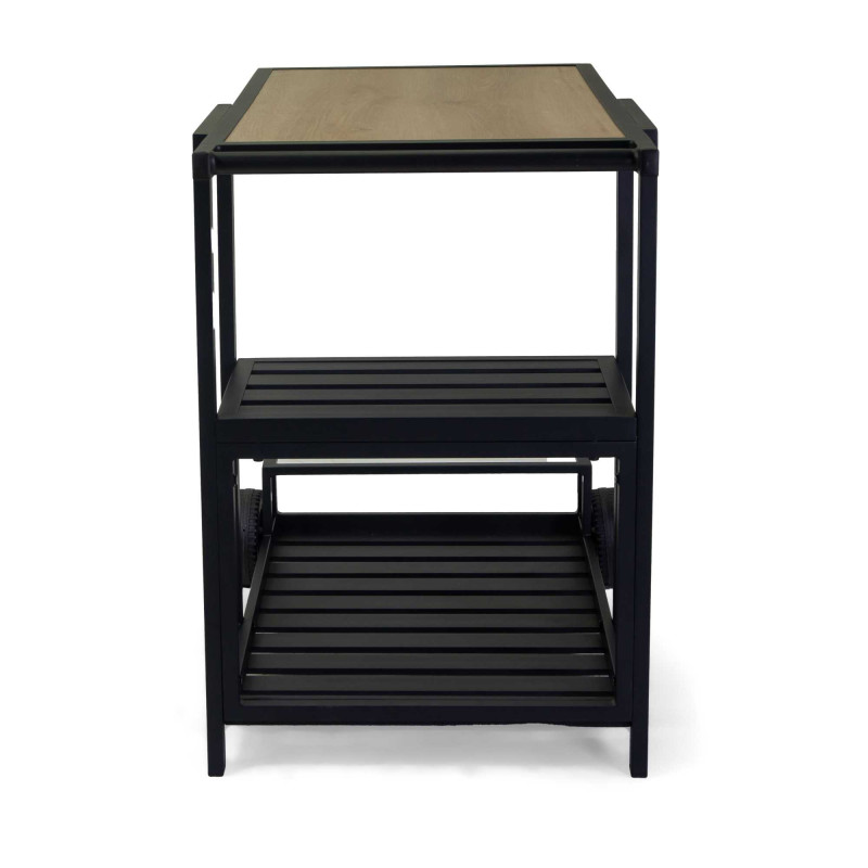 Carrello cucina alluminio Idaho antracite top SPC 100x54x81 cm