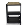 Carrello cucina alluminio Idaho antracite top SPC 100x54x81 cm