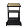 Carrello cucina alluminio Idaho antracite top SPC 100x54x81 cm