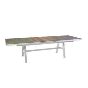 Zoom Tavolo alluminio Riverside allungabile bianco hpl cm 243/303x102h77