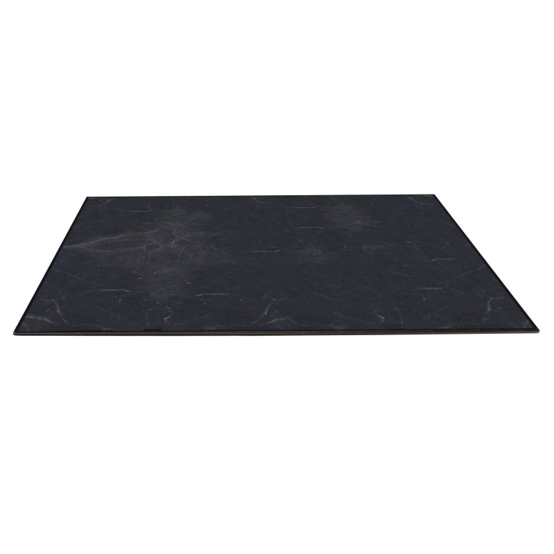 Top tavolo HPL effetto marmo nero quadro 69x69x1 elegante