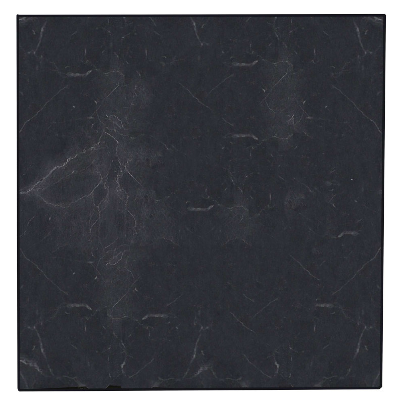 Top tavolo HPL effetto marmo nero quadro 79x79x1 elegante