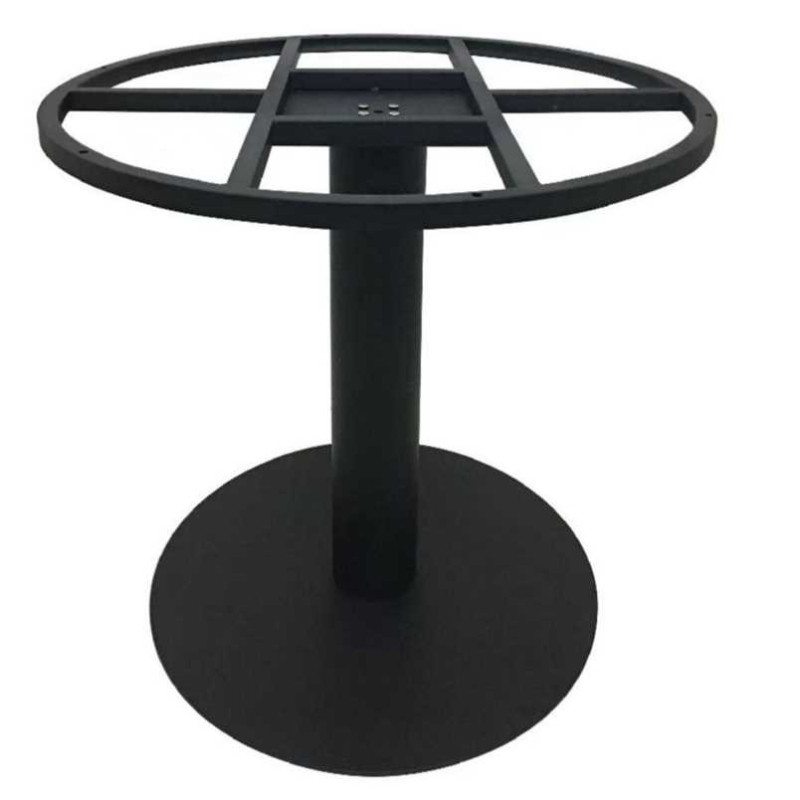Base tavolo acciaio nero tondo Ø58/70x72 cm robusta e moderna