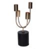 Portacandele metallo 4 posti oro 12x12x26 cm elegante e moderno
