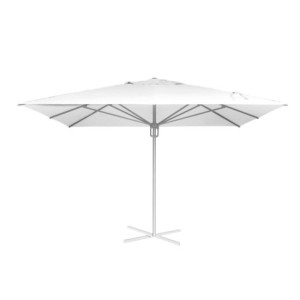 Ombrellone alluminio Mike palo centrale bianco 4x4 m da giardino