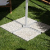 Ombrellone alluminio Mike palo centrale bianco 4x4 m da giardino