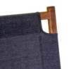 Salotto legno Diane 2 posti tessuto olefin grigio scuro elegante