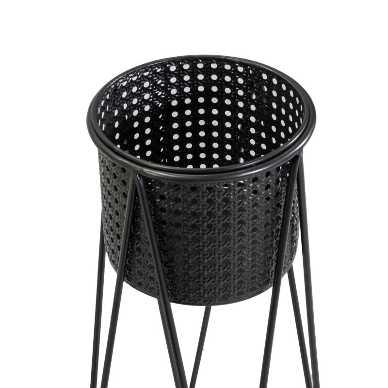 Portavaso metallo Leila antracite Ø28x85 cm design moderno