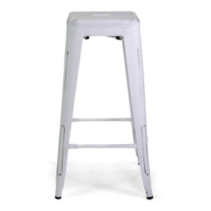 Zoom Sgabello ferro new bristol bianco antico cm 42x42h76
