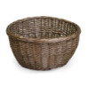 Tavolino rattan contenitore naturale tondo Ø66x32 pratico e chic