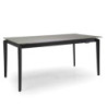 Tavolo metallo allungabile Rogers top pietra 180-240x90x75 cm