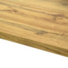 Tavolo metallo Canberra nero top legno naturale 160x90 moderno