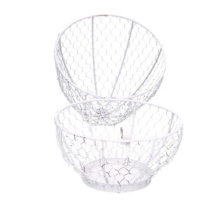 Zoom Portauova metallo bianco tondo cm ø19,5h29