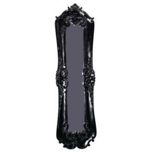 Specchio nero a muro 40x140x5,5 cm moderno decorativo