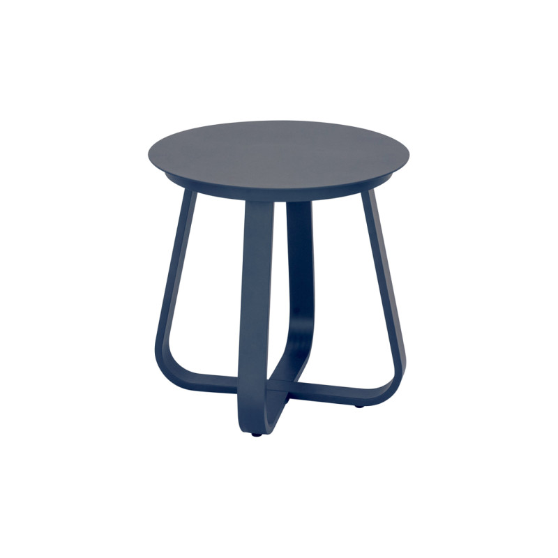 Salotto Monaco Alluminio Blu Cuscini Alti Bianchi Moia