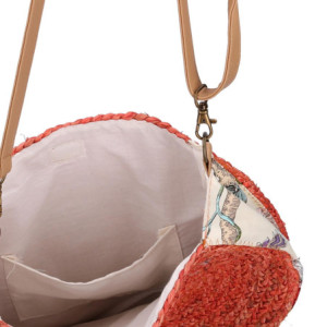 Zoom Borsa tessuto verde tondo cm ø37x12h37/75