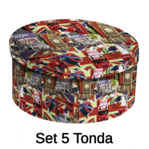 Scatola cartone 1/5 London 40,5x17x8 cm decorativa e pratica