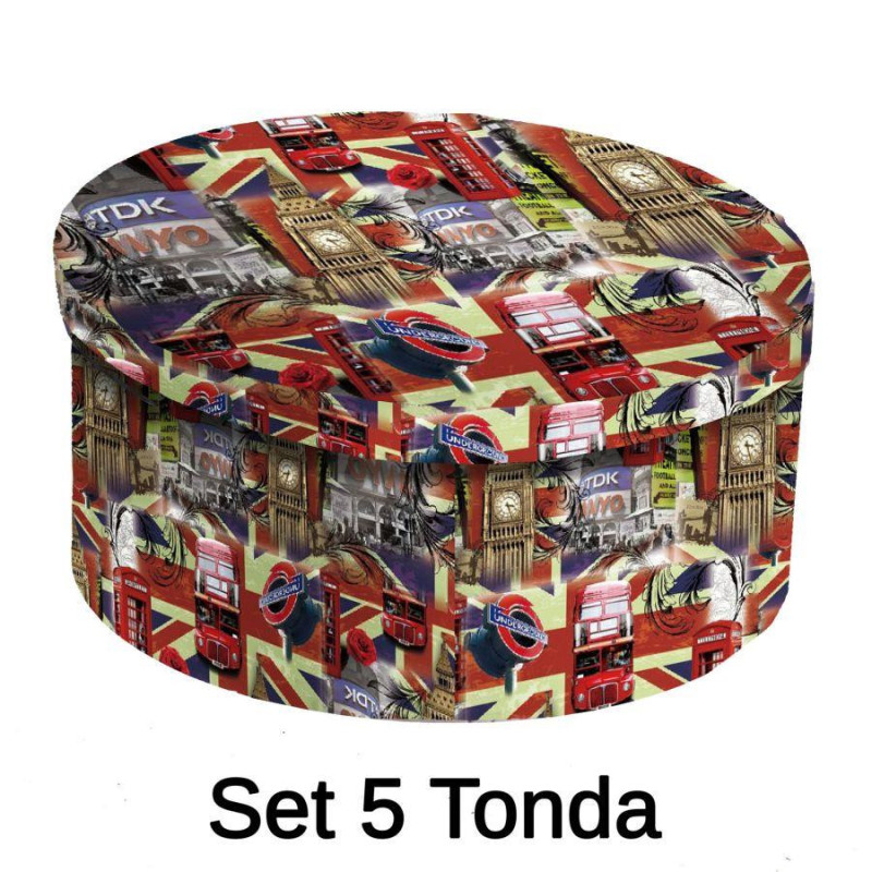 Scatola cartone 1/5 London 40,5x17x8 cm decorativa e pratica