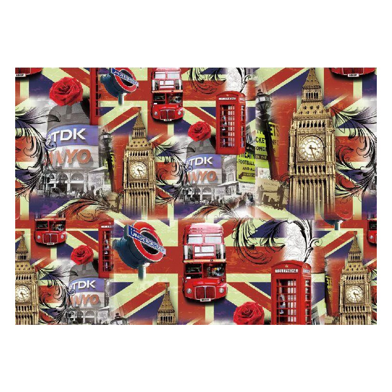 Scatola cartone 1/5 London 40,5x17x8 cm decorativa e pratica