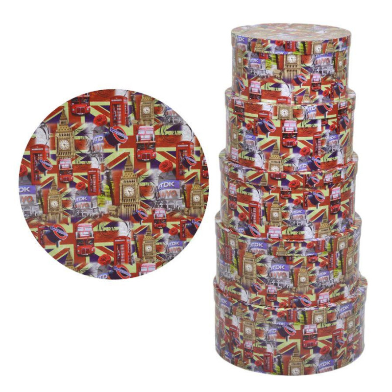 Scatola cartone 1/5 London 40,5x17x8 cm decorativa e pratica