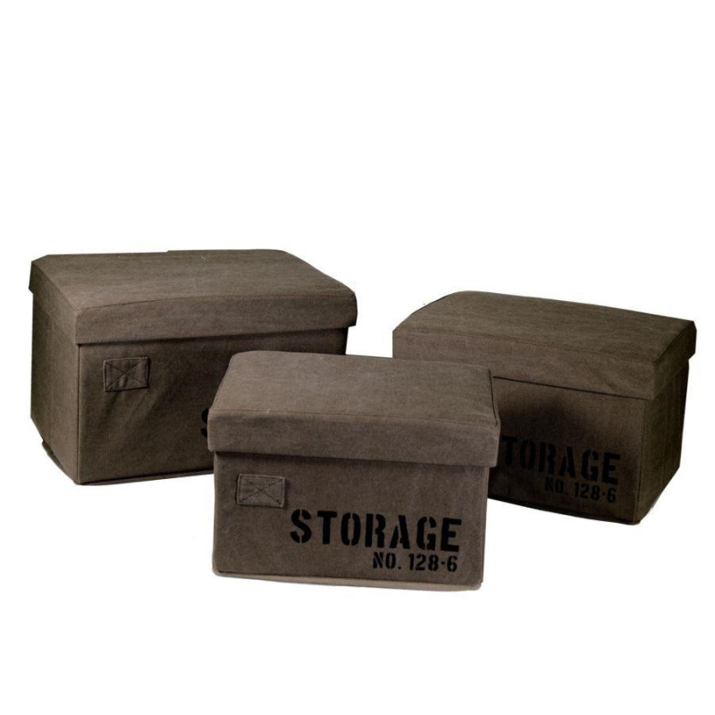 Scatola tessuto 1-3 marrone storage rettangolare cm 45x30h28,5