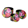 Scatola ecopelle 1/3 multicolor tondo CMO27H17,5 cm elegante