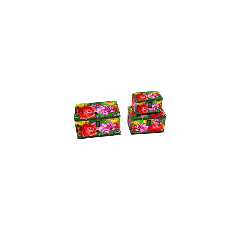 Scatola ecopelle multicolor rettangolare 26x18x14 cm casa