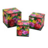 Scatola ecopelle multicolor quadro 30,5x30,5x30,5 cm casa