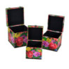 Scatola ecopelle multicolor quadro 30,5x30,5x30,5 cm casa