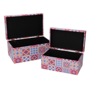 Zoom Scatola ecopelle 1-2 fantasia multicolor rettangolare cm 30x18h15