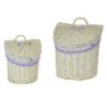 Cesta pensile vimini lavanda mezzaluna 28x21 H22/29 cm naturale