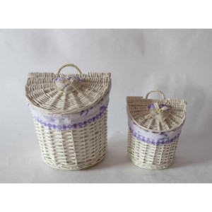 Zoom Cesta pensile vimini 1-2 lavanda mezzaluna cm 28x21h22/29