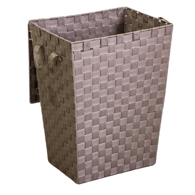 Cestone poliestere tortora rettangolare 40x30x53cm capiente