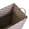 Cestone poliestere tortora rettangolare 40x30x53cm capiente