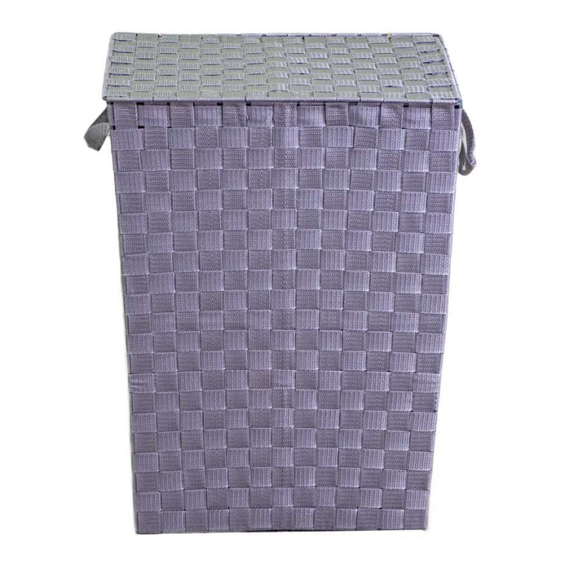 Cestone poliestere grigio rettangolare 40x30x53cm capiente