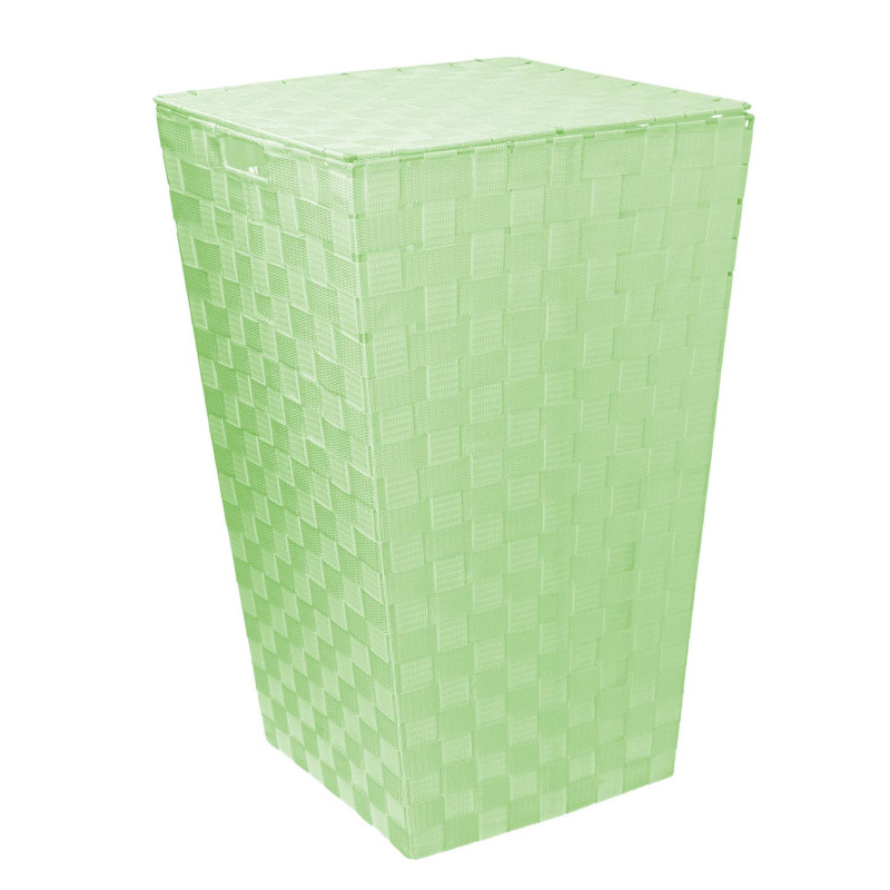 Cestone poliestere verde chiaro rettangolare 40x30x53 cm