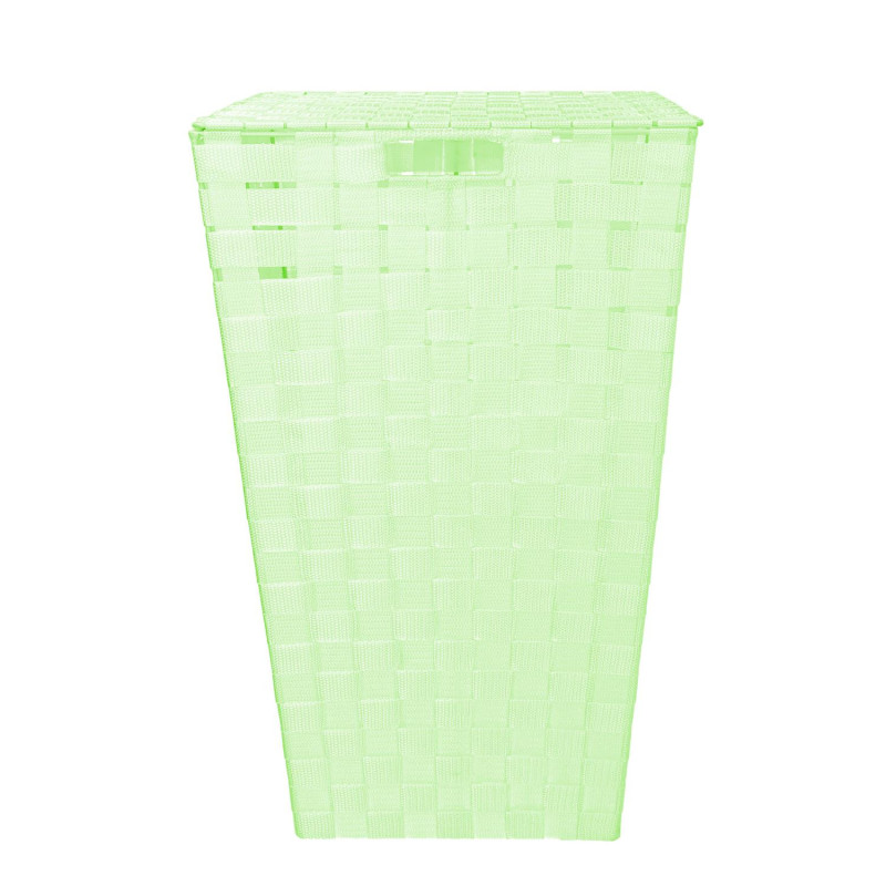 Cestone poliestere verde chiaro rettangolare 40x30x53 cm